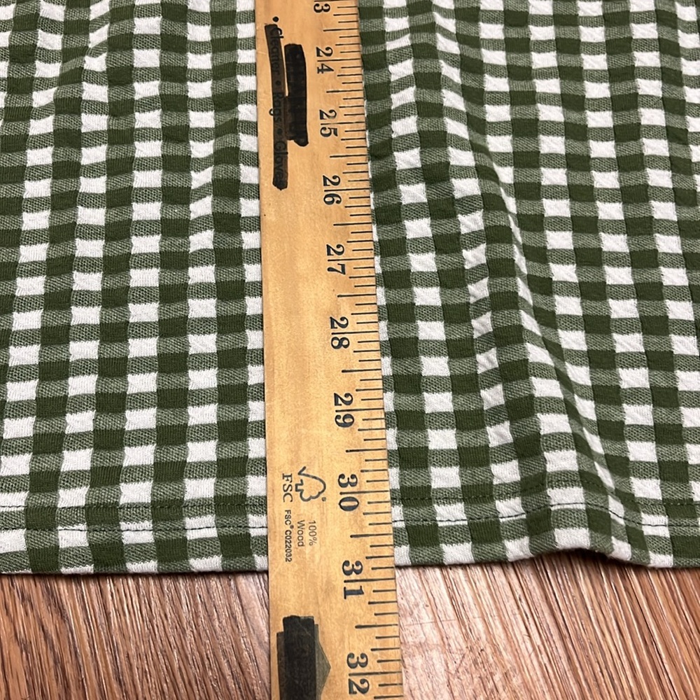 MADEWELL Women's Green/White Checkered Dress Size Medium - Picture 9 of 11